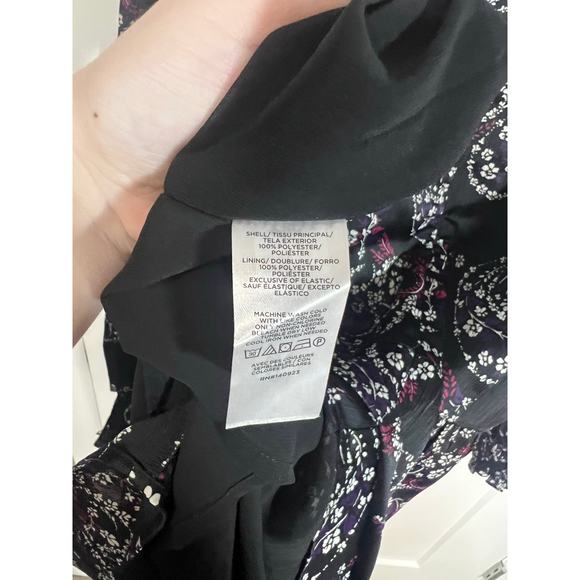 NEW Loft Womens Paisley Smocked‎ Flare Long Sleeve Dress Size 4 Small Spring - Picture 10 of 11